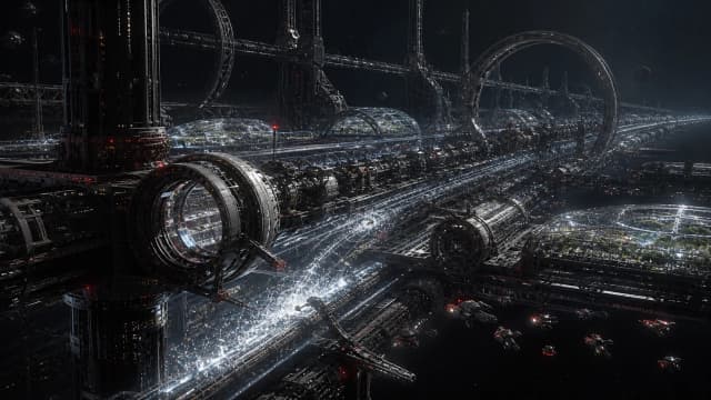 Concept rendering of a layered omnipresent transformer space settlement