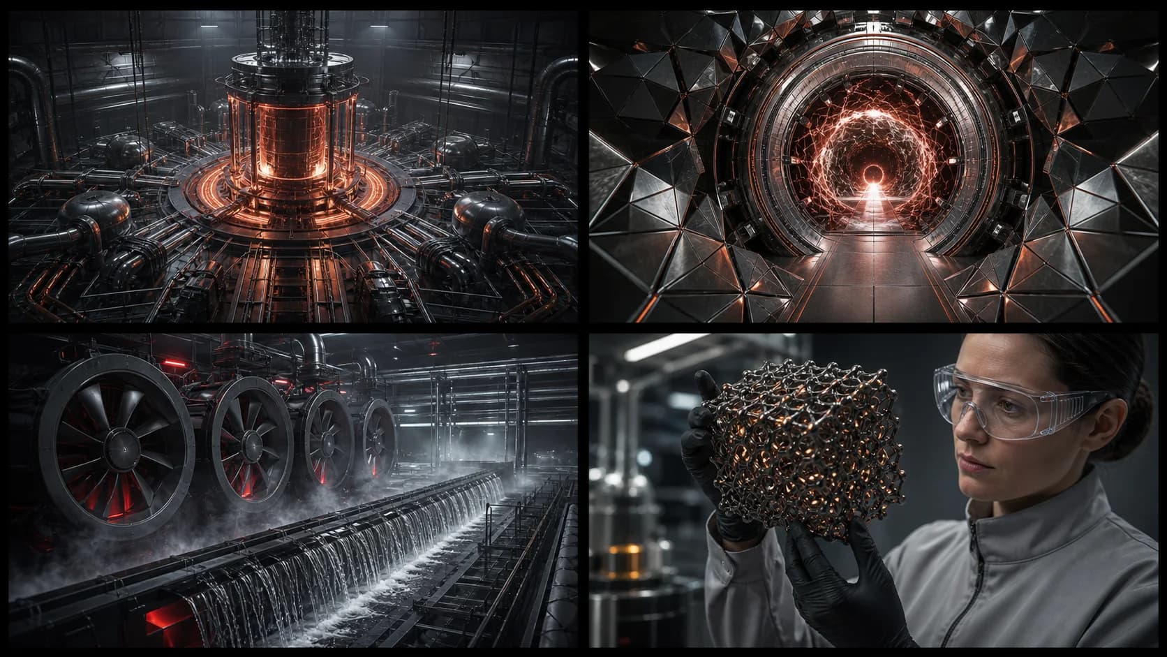 A portal facility draws power from a vast night grid.